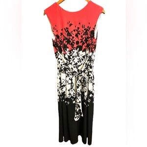 Gabby Skye NWT  Red and Black Floral Maxi Dress